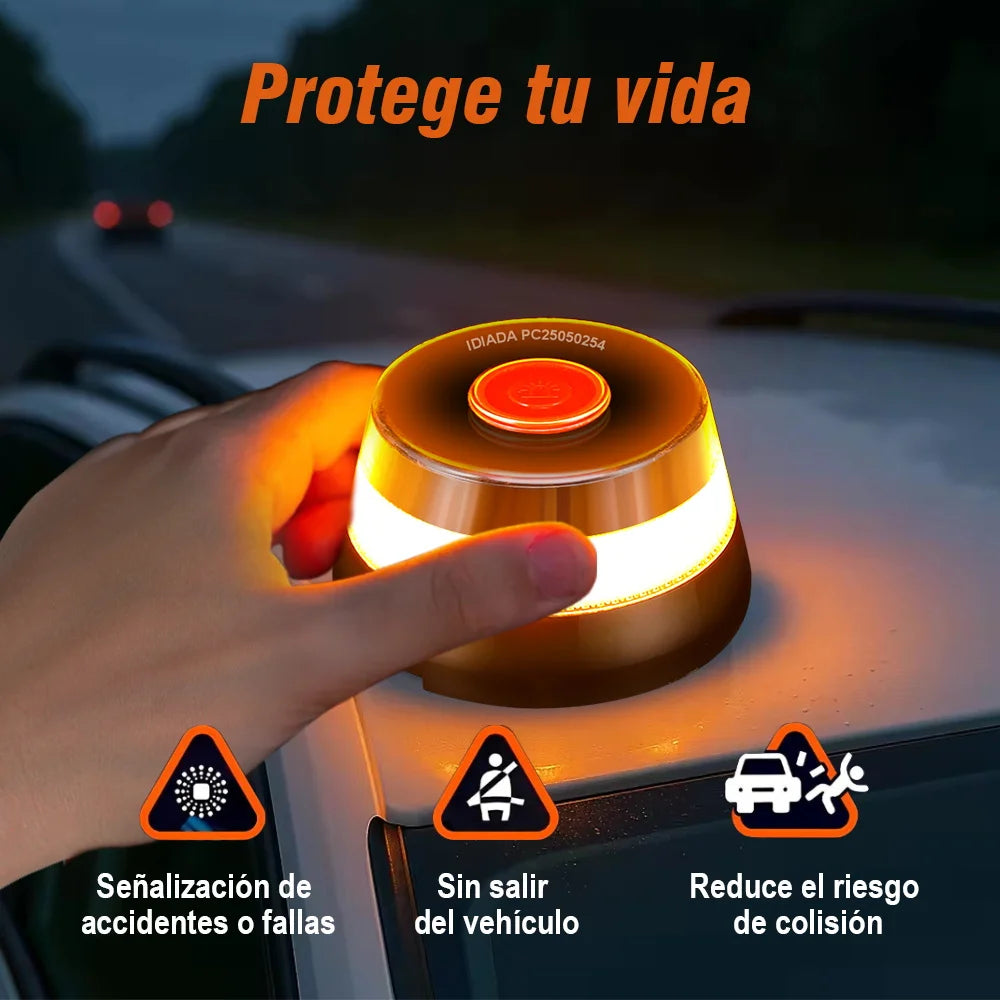 Baliza V16 EAFC con GPS y Geolocalización DGT 3.0 – Homologada, con 3 Pilas AA incluidas