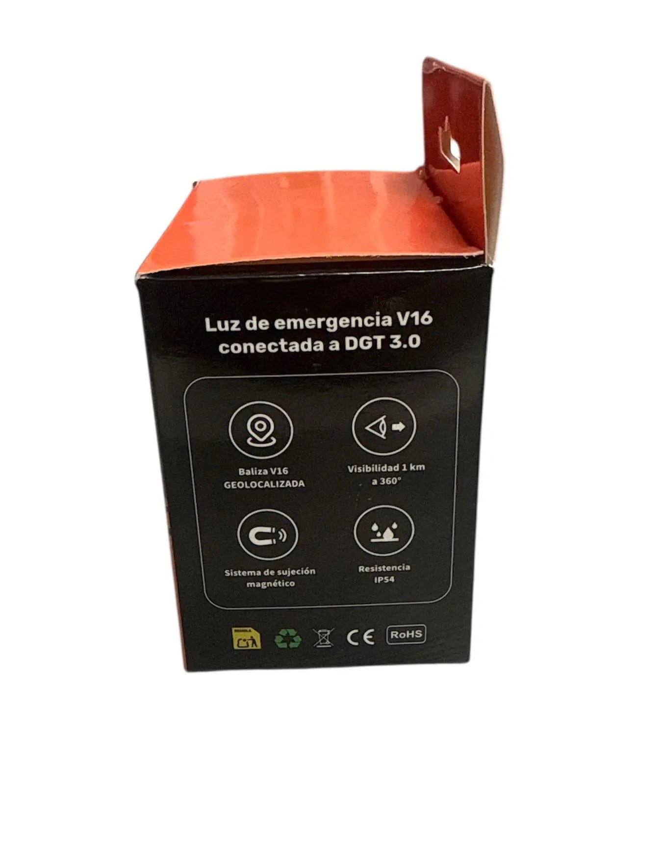 Baliza de Emergencia V-16 HRFLECT con Geolocalización – Homologada DGT, Batería 9V, Conectividad hasta 2038, Obligatoria desde 2026, Luz 360° durante 120 Minutos
