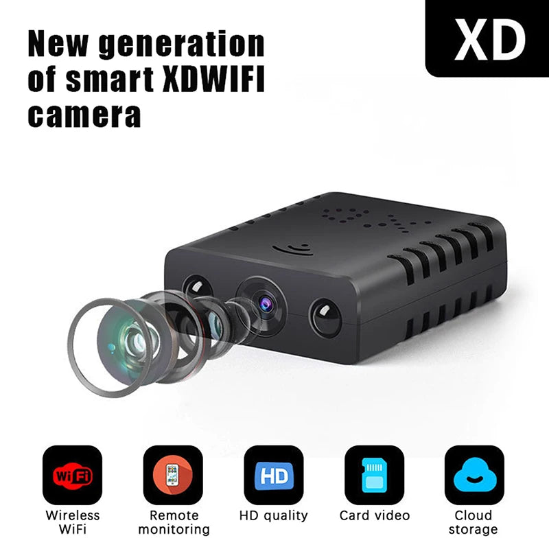 Mini Cámara IP WiFi 1080P para Seguridad Interior – Vigilancia en Tiempo Real, Visión Nocturna, Detección Inteligente y Control por APP