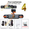 Dashcam 360° DVR para Coche – 3/4 Cámaras 1080P, Visión Nocturna Starlight, Cámara Trasera y Monitor de Aparcamiento 24H
