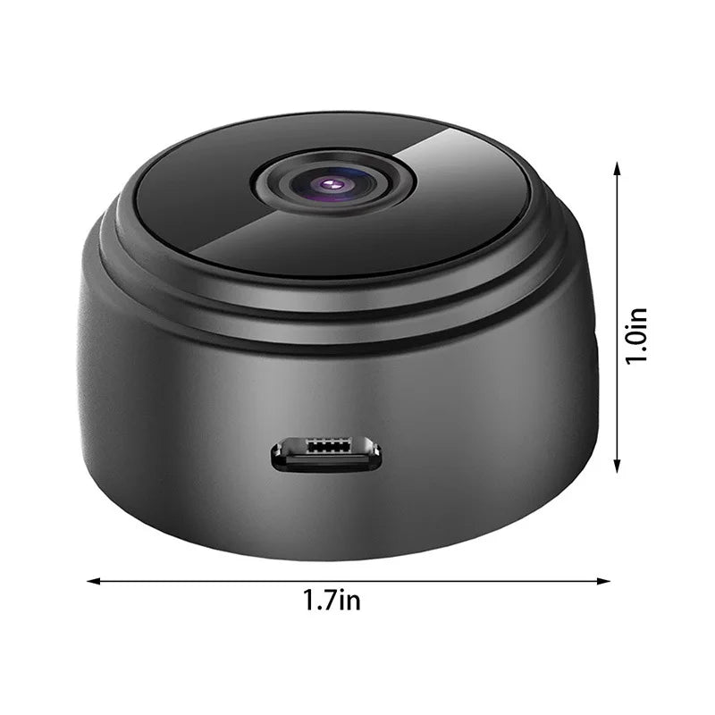 Cámara de Vigilancia WiFi 1080P con Sensor – Seguridad Inalámbrica para Hogar y Vehículo con Control desde Móvil