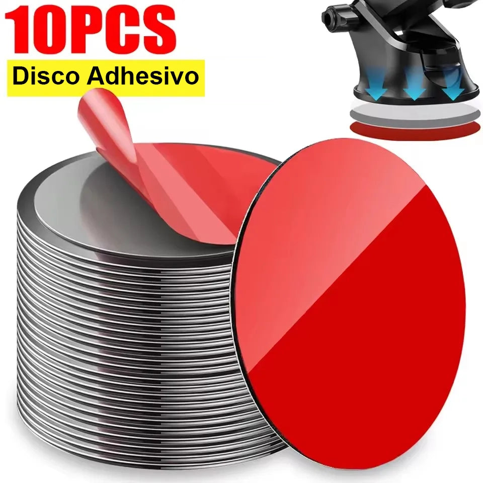 Disco Adhesivo de Doble Cara 80/95mm para Dashcam y GPS – Base de Montaje para Ventosa, Soporte de Teléfono y Navegador en Salpicadero