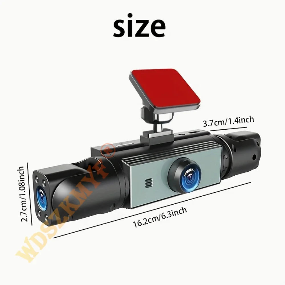 Dashcam 360° DVR para Coche – 3/4 Cámaras 1080P, Visión Nocturna Starlight, Cámara Trasera y Monitor de Aparcamiento 24H