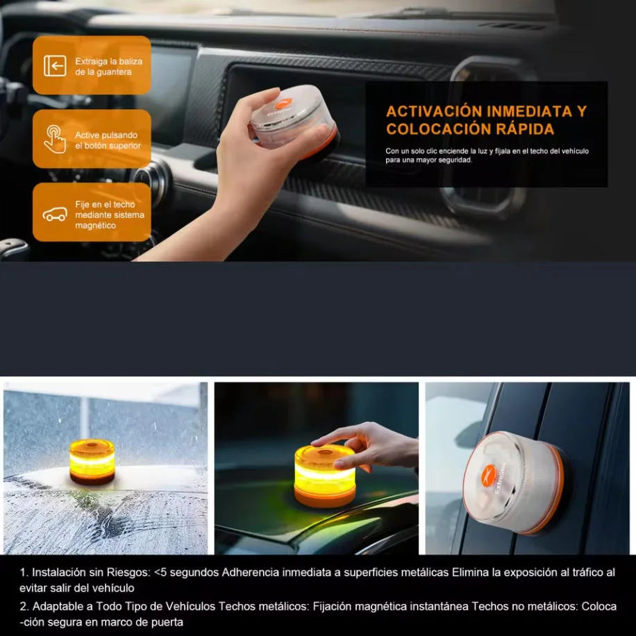 Baliza V16 Extrastar Homologada DGT 2026 con Geolocalización 3.0 y SIM con Datos hasta 2038