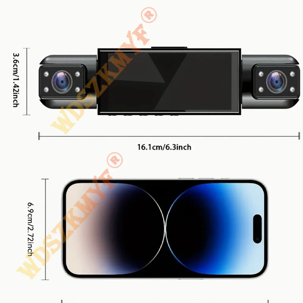 Dashcam 360° DVR para Coche – 3/4 Cámaras 1080P, Visión Nocturna Starlight, Cámara Trasera y Monitor de Aparcamiento 24H