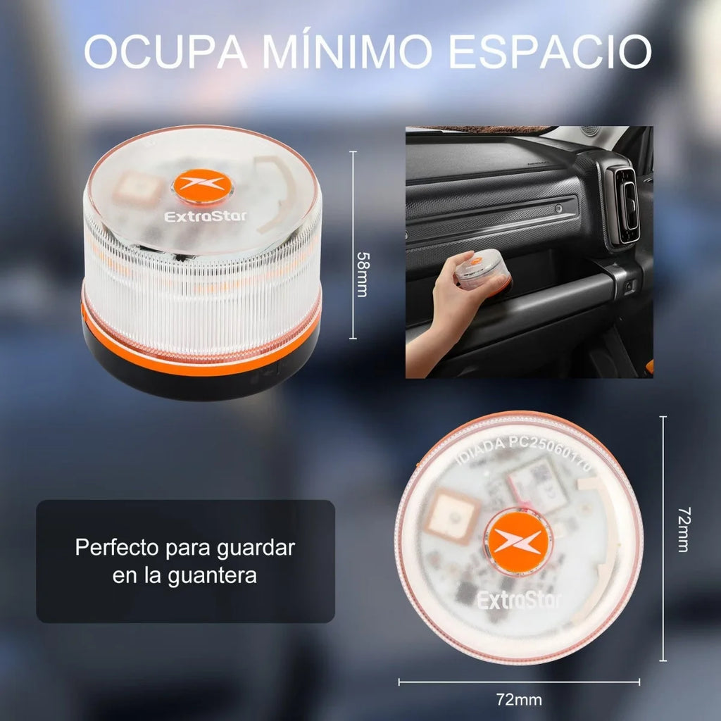 Baliza V16 Extrastar Homologada DGT 2026 con Geolocalización 3.0 y SIM con Datos hasta 2038