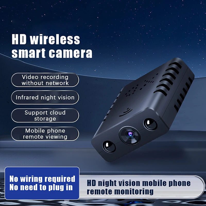 Mini Cámara IP WiFi 1080P para Seguridad Interior – Vigilancia en Tiempo Real, Visión Nocturna, Detección Inteligente y Control por APP