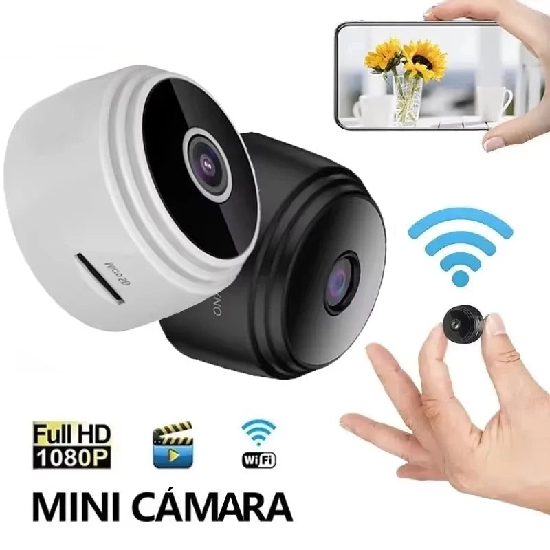 Cámara de Vigilancia WiFi 1080P con Sensor – Seguridad Inalámbrica para Hogar y Vehículo con Control desde Móvil