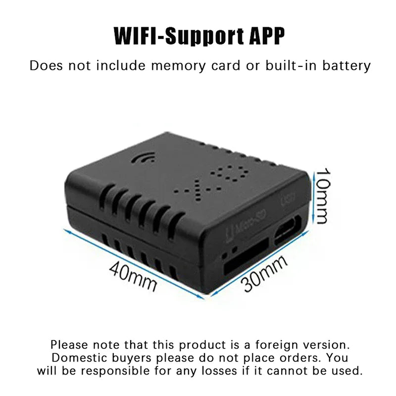 Mini Cámara IP WiFi 1080P para Seguridad Interior – Vigilancia en Tiempo Real, Visión Nocturna, Detección Inteligente y Control por APP