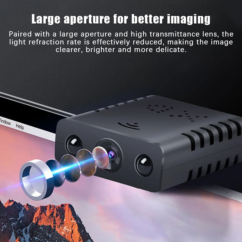 Mini Cámara IP WiFi 1080P para Seguridad Interior – Vigilancia en Tiempo Real, Visión Nocturna, Detección Inteligente y Control por APP