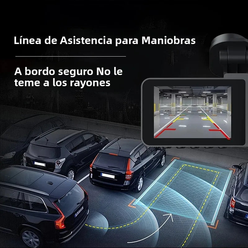 Dashcam HD 2/3 Cámaras WiFi para Coche – Grabación Delantera y Trasera 1080P, Sensor Sony, Visión Nocturna y Aparcamiento 24H