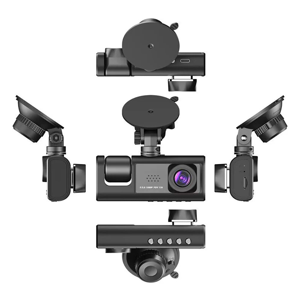 Dashcam 1080P WiFi con 2/3 Cámaras – Grabación Delantera y Trasera, Visión Nocturna Starlight y Monitor de Aparcamiento 24H